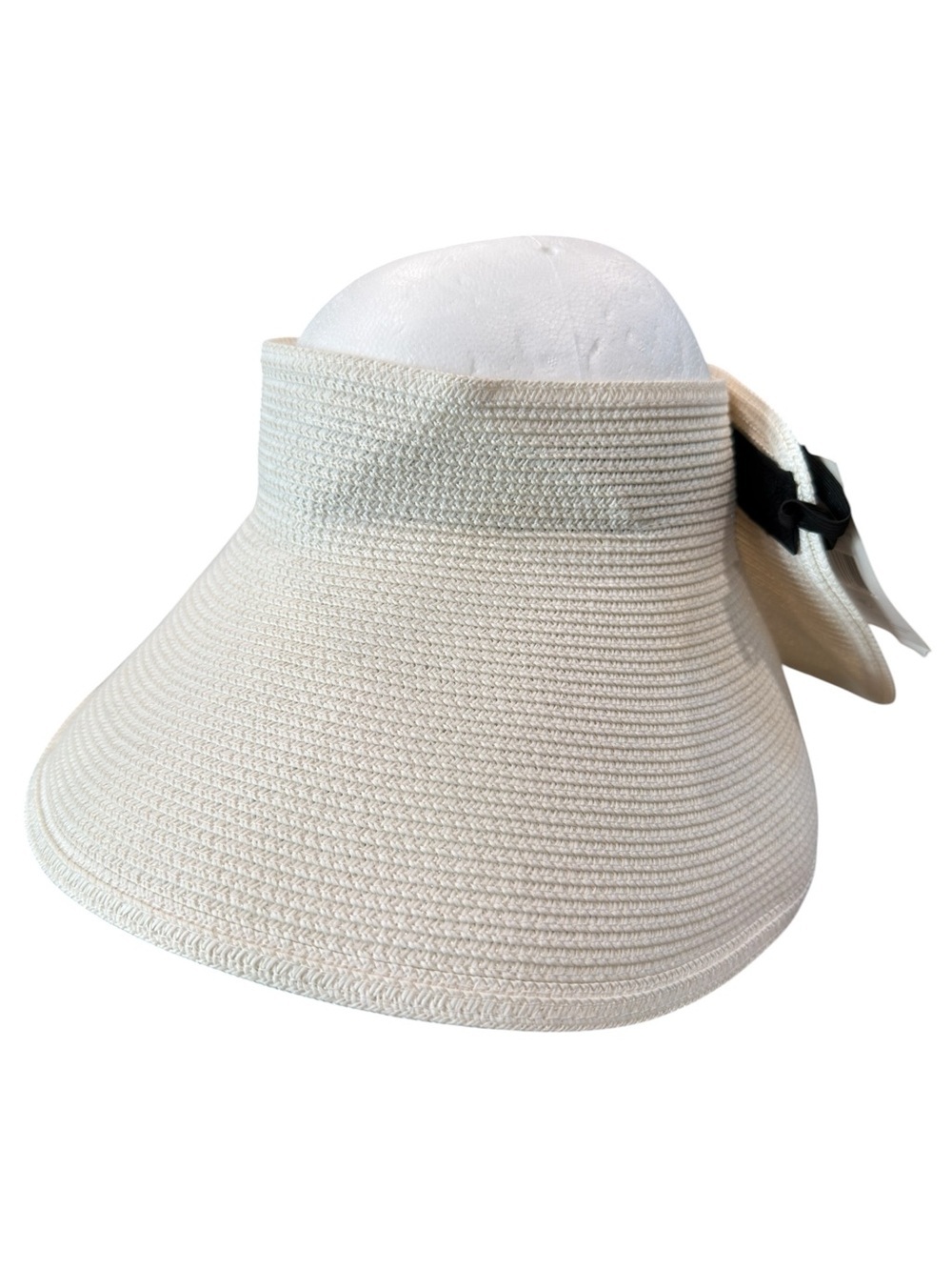 Laura Ashley Wide Brim Adjustable Straw Visor Light Weight Cottage Core  NWT
